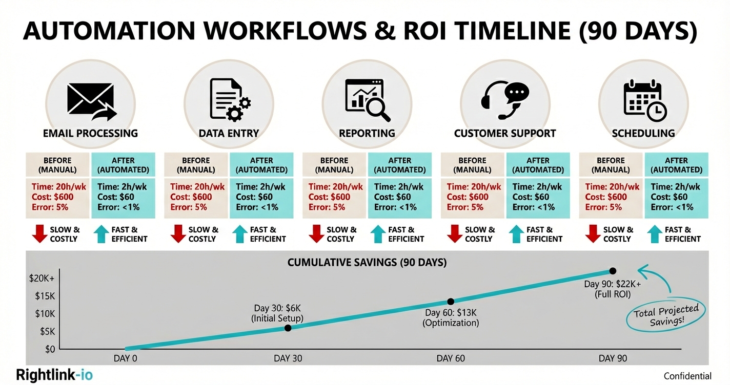 5 AI Workflow Automations That Paid for Themselves in 90 Days